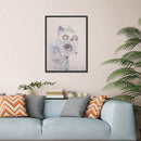 1Pc Clothed Winged Rabbit Printing Oil Painting Frameless Simple Atmosphere