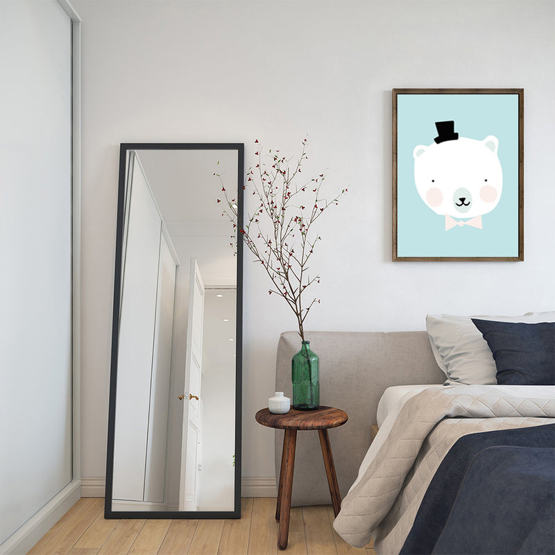 1 piece white bears cartoon printing oil painting frameless Simple Atmosphere