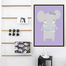 1x Oil Painting Grey Elephant Print Oil Painting Frameless Decoration Art Hot