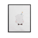 1 Pcs Gray Cartoon Animals Printing Oil Painting Frameless Fashion