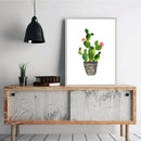 1 Pc Cactus Balls Printing Oil Painting Frameless Simple Atmosphere