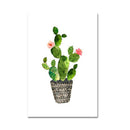 1 Pc Cactus Balls Printing Oil Painting Frameless Simple Atmosphere