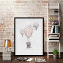 1 Pcs 3 Balloons Cartoon Printing Oil Painting Frameless Fashion