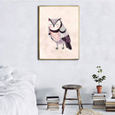 1 Pcs Front Cartoon Owl Printing Oil Painting Frameless Fashion