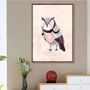 1 Pcs Front Cartoon Owl Printing Oil Painting Frameless Fashion