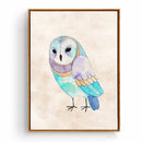 1 Pcs Colored Owl Printing Oil Painting Frameless Fashion