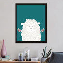 1 Pcs Furry Sheep Printing Oil Painting Frameless Fashion
