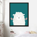 1 Pcs Furry Sheep Printing Oil Painting Frameless Fashion