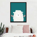 1 Pcs Furry Sheep Printing Oil Painting Frameless Fashion