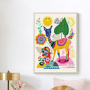 1 Pcs Colorful Grass Mud Horse Printing Oil Painting Frameless Fashion