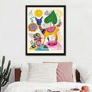 1 Pcs Colorful Grass Mud Horse Printing Oil Painting Frameless Fashion