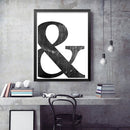 1 Pcs Black Digital Symbol Printing Oil Painting Frameless Fashion