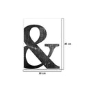 1 Pcs Black Digital Symbol Printing Oil Painting Frameless Fashion