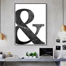 1x Black Digital Symbol Printing Oil Painting Home Decration Hot