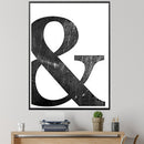 1 Pcs Black Digital Symbol Printing Oil Painting Frameless Fashion