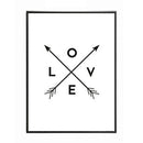 1Pc Black LOVE printing oil painting frameless Simple Atmosphere