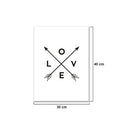 1Pc Black LOVE printing oil painting frameless Simple Atmosphere