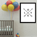 1Pc Black LOVE printing oil painting frameless Simple Atmosphere
