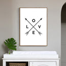 1Pc Black LOVE printing oil painting frameless Simple Atmosphere