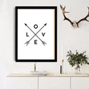 1Pc Black LOVE printing oil painting frameless Simple Atmosphere