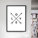 1Pc Black LOVE printing oil painting frameless Simple Atmosphere
