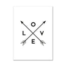 1Pc Black LOVE printing oil painting frameless Simple Atmosphere