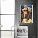 1 Pcs One Horse, Two People printing oil painting frameless Fashion