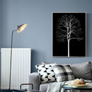 1x Black Tree Printing Oil Painting Home Decration Hot