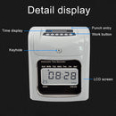 LCD Screen Electronic Time Clock Paper Card English Attendance Machine Punch Machine, Support Music Bell