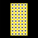 1000 PCS Round Shape Size Sticker Clothes Size Label, Size: M