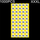 1000 PCS Round Shape Size Sticker Clothes Size Label, Size: XXXL