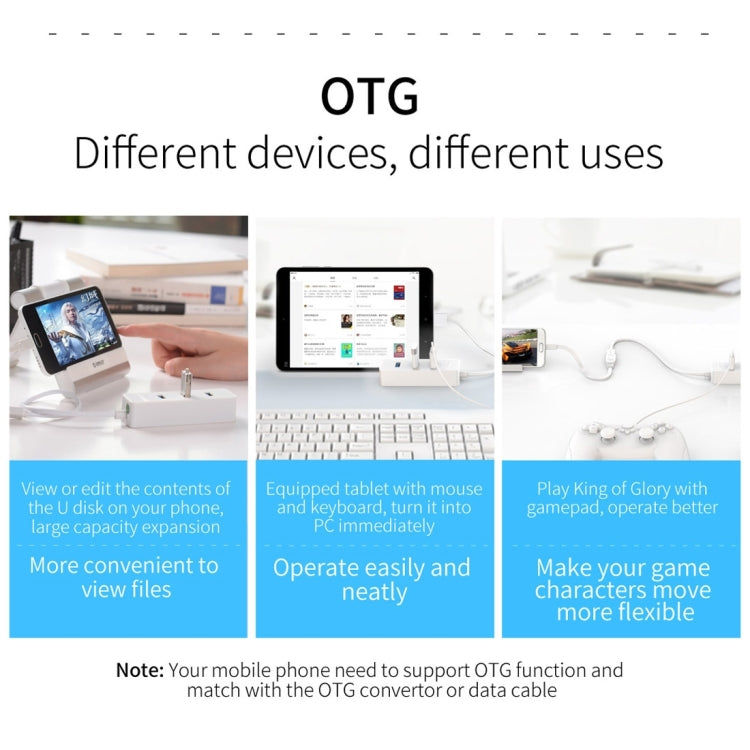 ORICO W5P-U3-30 4-Port USB 3.0 Desktop HUB with 30cm Micro USB Cable Power Supply(Black)