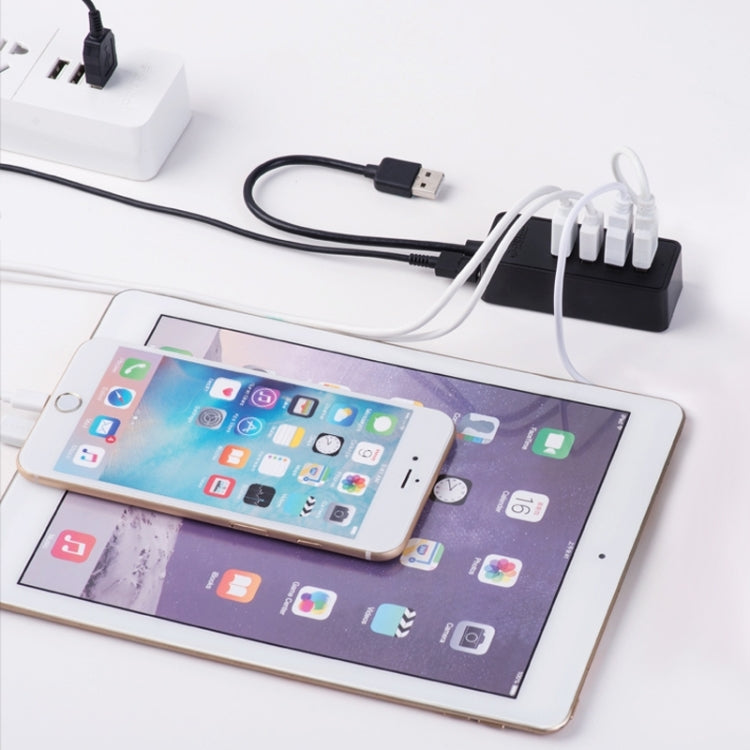 ORICO W5P-U3-30 4-Port USB 3.0 Desktop HUB with 30cm Micro USB Cable Power Supply(Black)