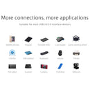 ORICO W5P-U3-100 4-Port USB 3.0 Desktop HUB with 100cm Micro USB Cable Power Supply(Black)