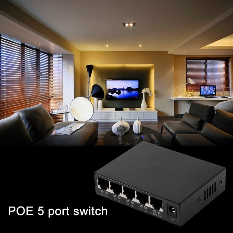 5 Ports 10/100Mbps POE Switch IEEE802.3af Power Over Ethernet Network Switch for IP Camera VoIP Phone AP Devices