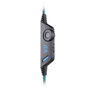 KOTION EACH G9000 3.5mm Game Gaming Headphone Headset Earphone Headband with Microphone LED Light for Laptop / Tablet / Mobile Phones,Cable Length: About 2.2m(Black Blue)