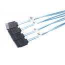 Mini SAS (SFF-8087) to 4 x SATA 7-Pin Female Forward Breakout 6Gbps Data Cable, Length: 50cm
