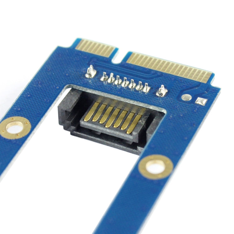 Mini PCI-E mSATA SSD to SATA 7 Pin MPCIe Extension Adapter Card (Blue)