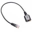 Dual 3.5mm Female to RJ9 PC / Mobile Phones Headset to Office Phone Adapter Convertor Cable, Length: 30cm (Black)