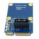 MINI SATA to 7 Pin SATA Mini PCI-E HDD Hard Disk Drive Expansion Adapter Card (Blue)