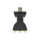USB 2.0 Male to 3 RCA Gold-plated Video Audio Adapter AV Component Converter
