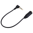 20cm 3.5mm Jack Audio Male to Female Headset Microphone Extension Cable(Black)