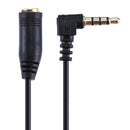 20cm 3.5mm Jack Audio Male to Female Headset Microphone Extension Cable(Black)
