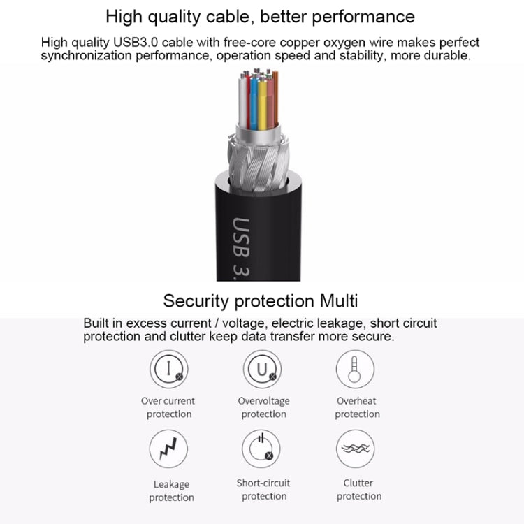 ORICO 2577U3 Grid Texture Design 2.5 inch ABS USB 3.0 Hard Drive Enclosure Box(Black)