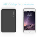 ORICO 2577U3 Grid Texture Design 2.5 inch ABS USB 3.0 Hard Drive Enclosure Box(Black)