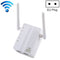 300Mbps Wireless-N Range Extender WiFi Repeater Signal Booster Network Router with 2 External Antenna, EU Plug(White)