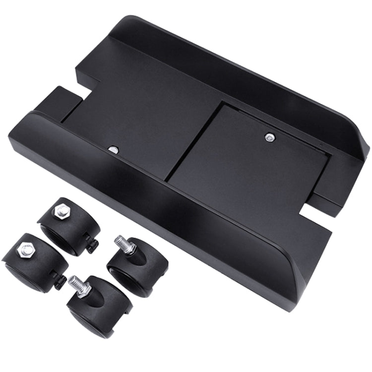 Computer Mainframe Host Adjustable Bracket with Wheel, Size: S(Black)