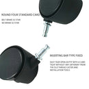 Computer Mainframe Host Adjustable Bracket with Wheel, Size: S(Black)