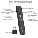ASiNG A61 USB-C / Type-C Port 2.4GHz Wireless Presenter PowerPoint Clicker Representation Remote Control Pointer, Control Distance: 100m