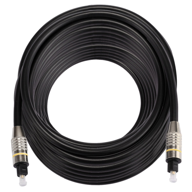 20m OD6.0mm Nickel Plated Metal Head Toslink Male to Male Digital Optical Audio Cable